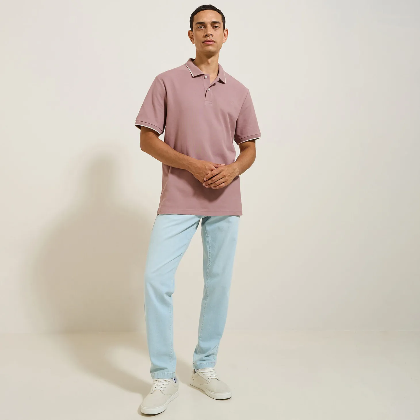 Polo-Jules Polo manches courtes uni  Rose