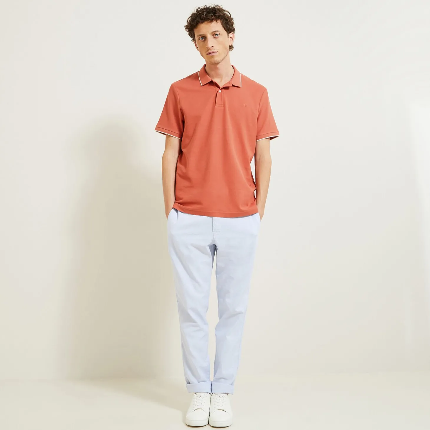 Polo-Jules Polo manches courtes uni  Orange