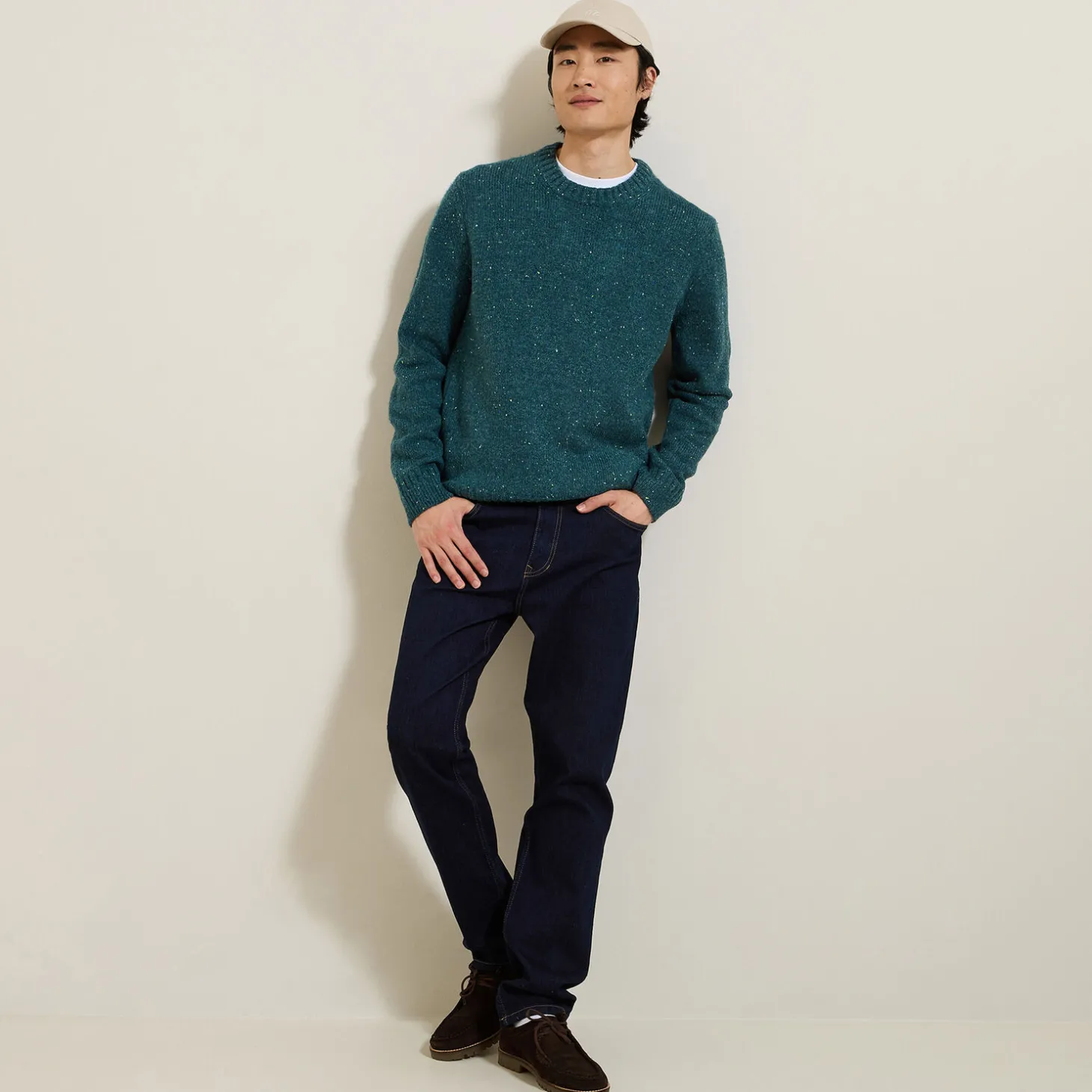 Pull-Jules Pull col rond doux Vert