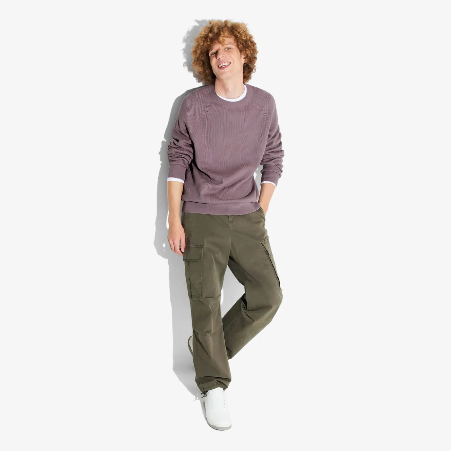 Pull-Jules Pull col rond en cote Violet