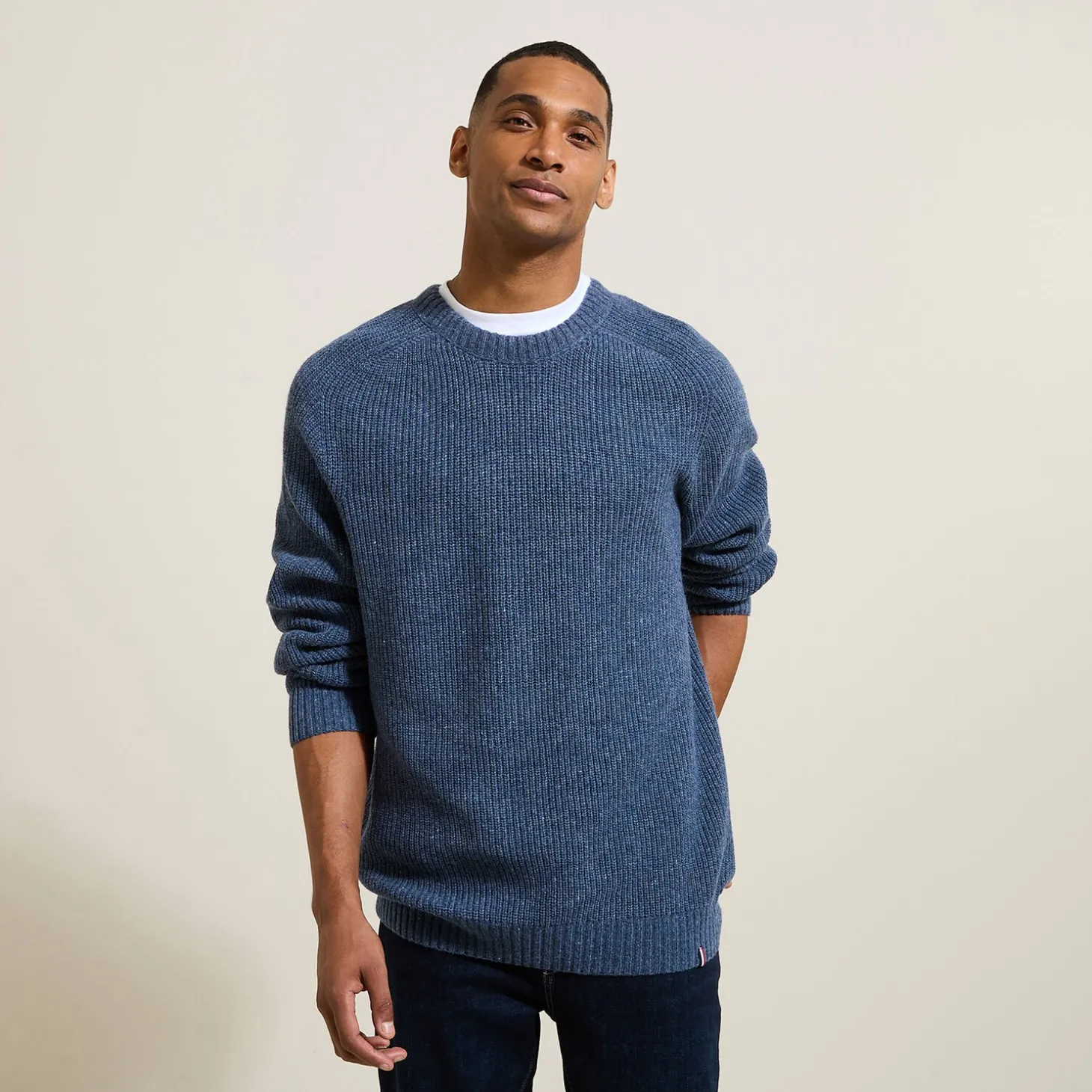 Made In France | Pull-Jules Pull Made In France col rond Bleumoyen