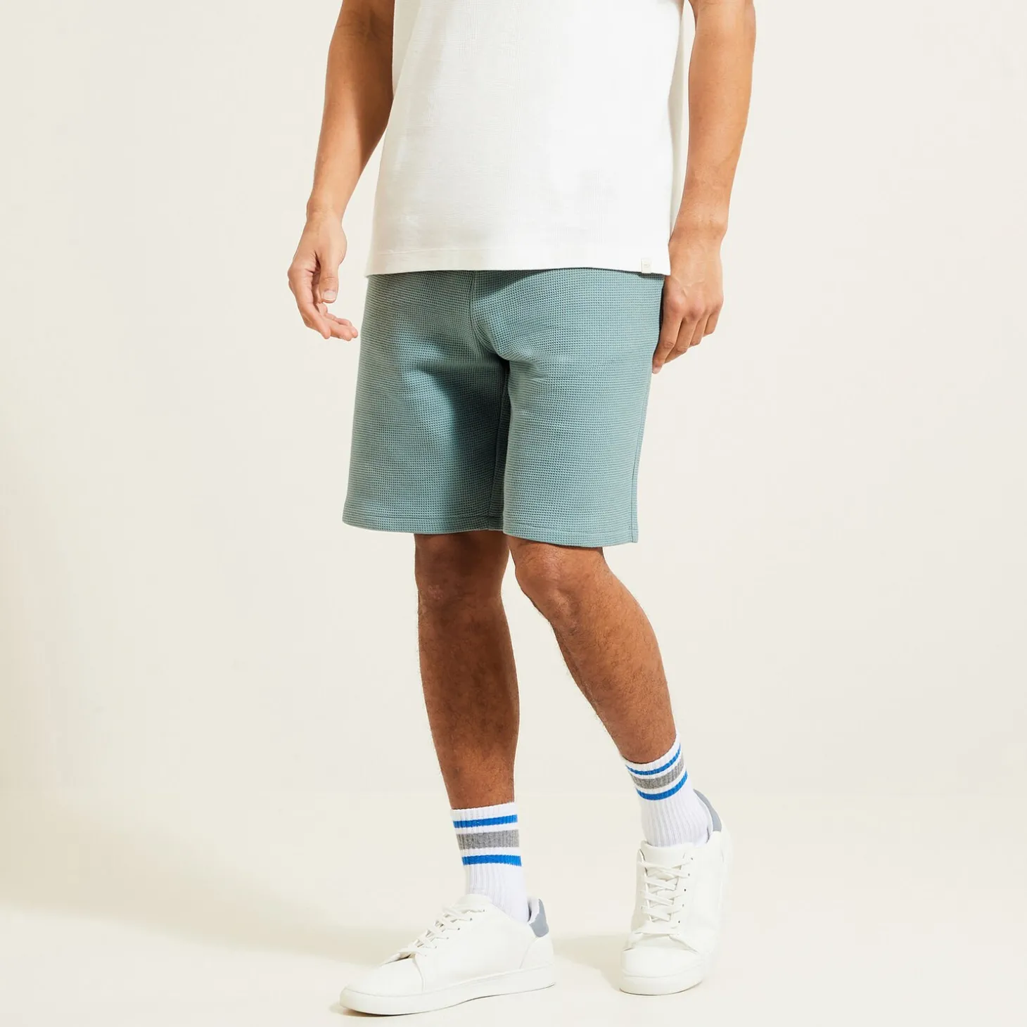 Short & Bermuda-Jules Short en molleton gaufré Bleumoyen