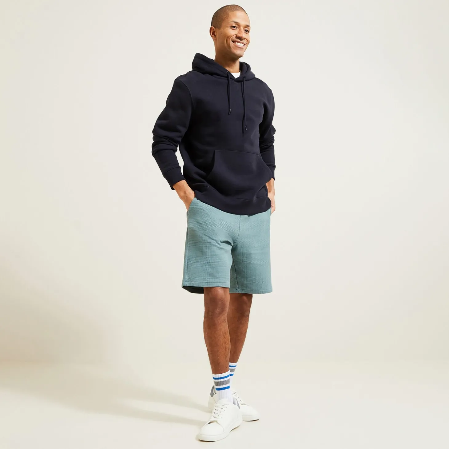 Short & Bermuda-Jules Short en molleton gaufré Bleumoyen