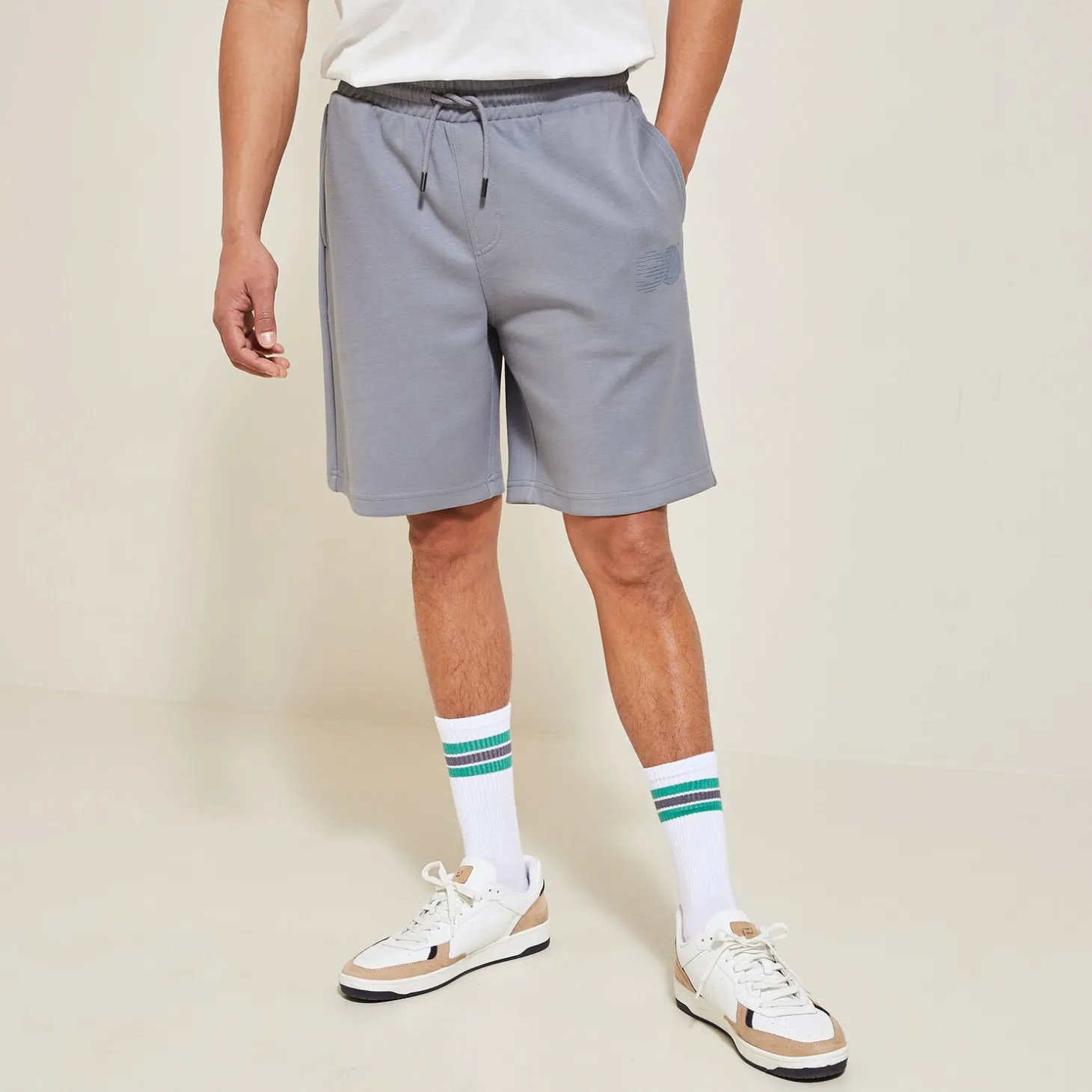 Short & Bermuda-Jules Short en molleton Smiley® Originals Grisclair