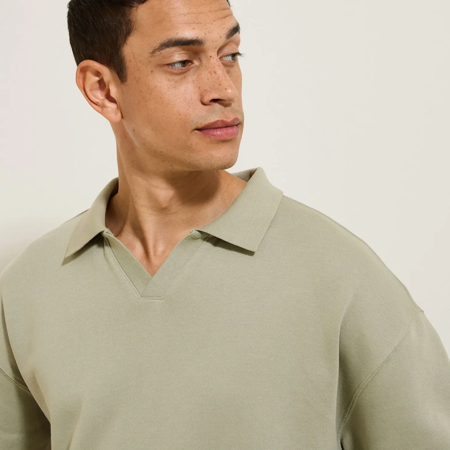 Smart Casual | Sweat-Jules Sweat col resort uni vert