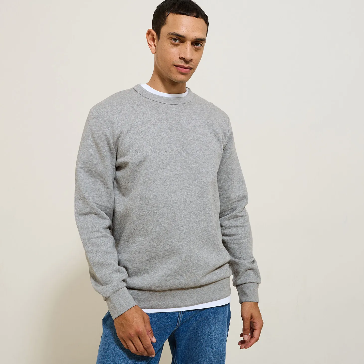 Sweat-Jules Sweat col rond uni Grismoyen