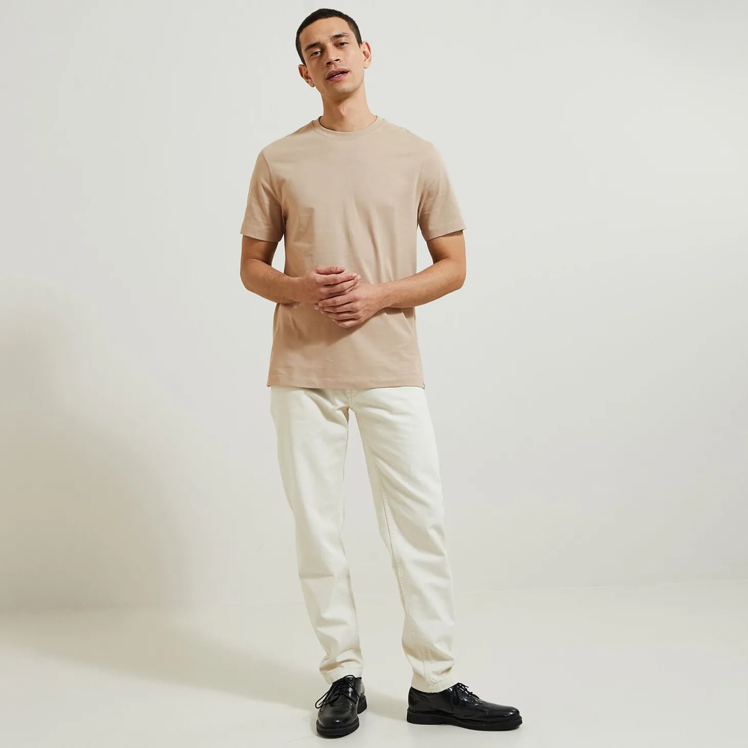 Smart Casual | T-shirt-Jules Tee shirt  Beige