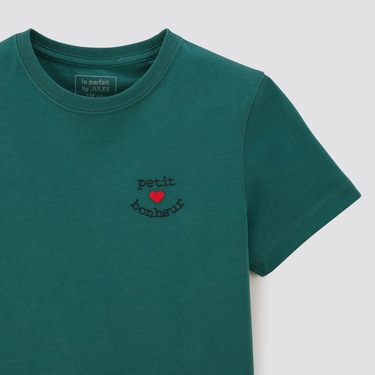 T-shirt-Jules Tee shirt enfant broderie poitrine Vert