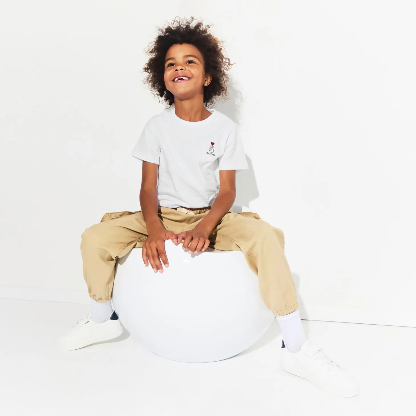 T-shirt-Jules Tee shirt enfant en coton Blanc