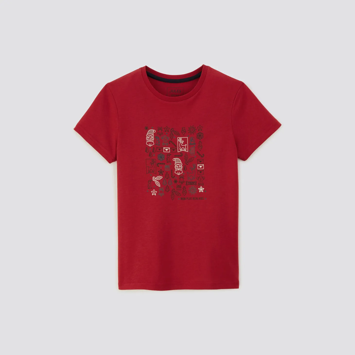 T-shirt-Jules Tee shirt enfant noël imprimé Rouge