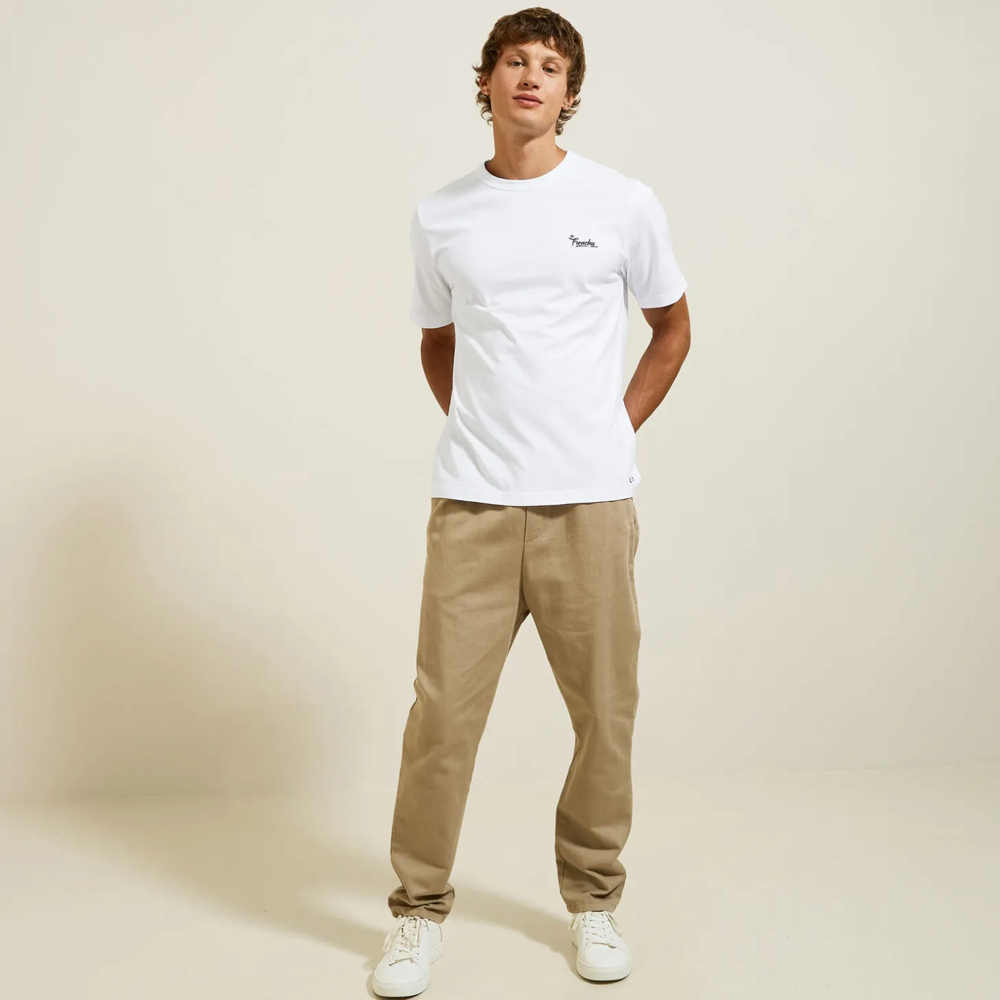 T-shirt-Jules Tee shirt made in France col rond Blanc