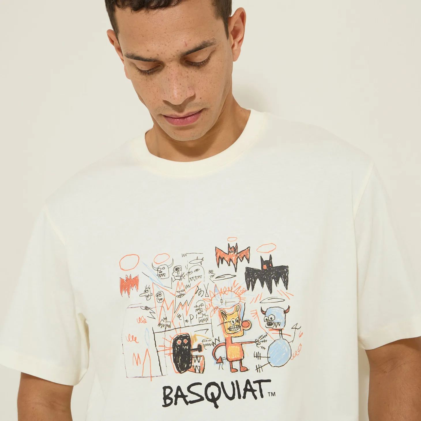 T-shirt-Jules Tee-shirt licence Basquiat Ecru