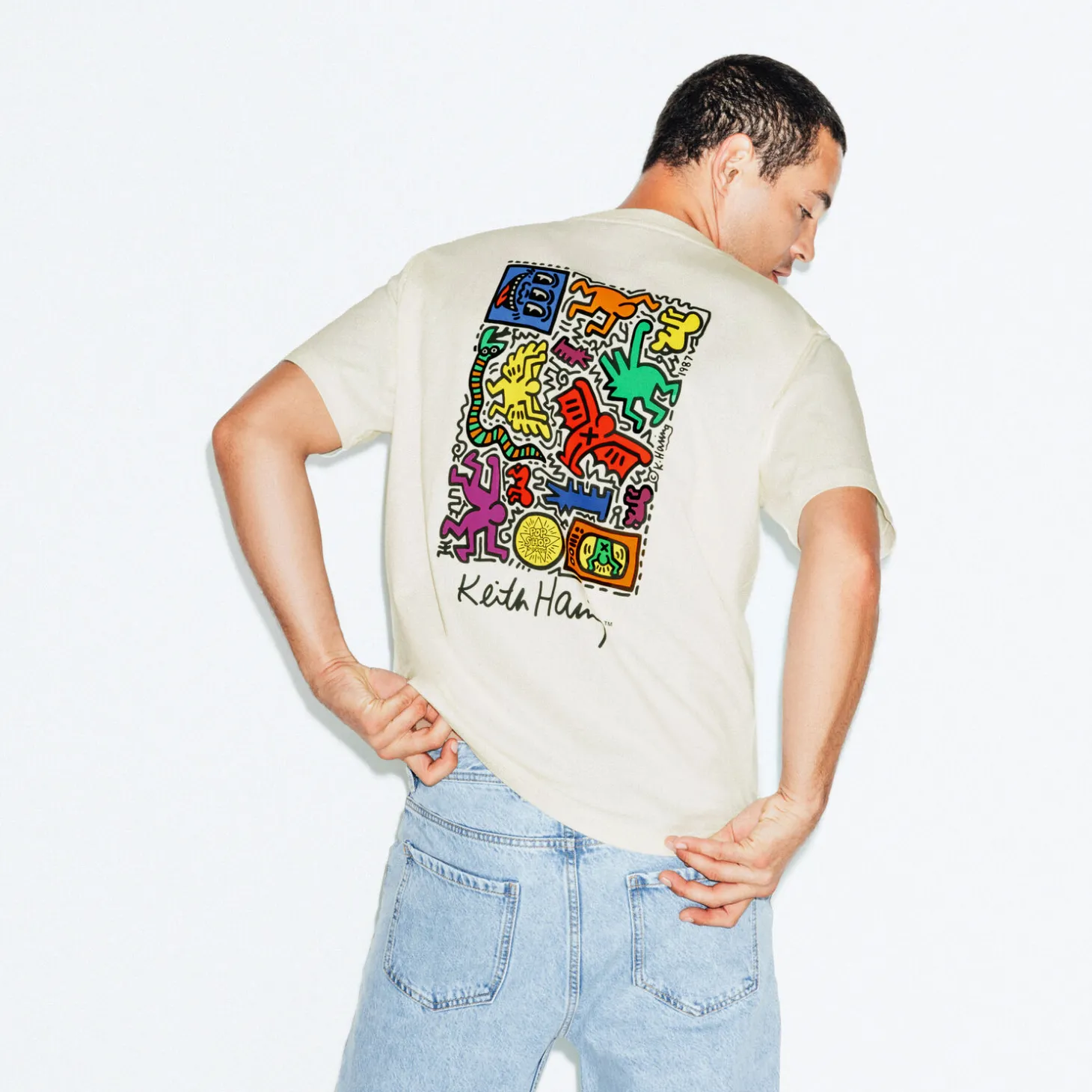 T-shirt-Jules Tee-shirt licence Keith Haring Blanc/Ecru