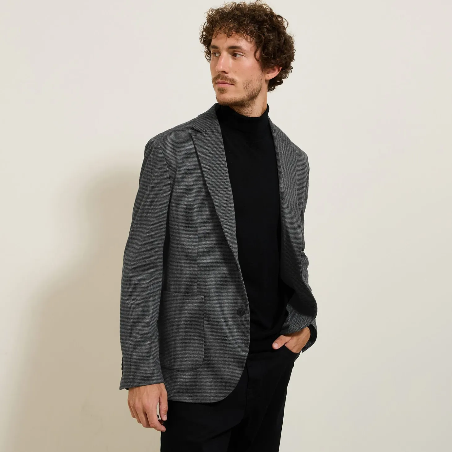 Smart Casual | Veste De Costume & Blazer-Jules Veste blazer pied de puce Noir/Gris