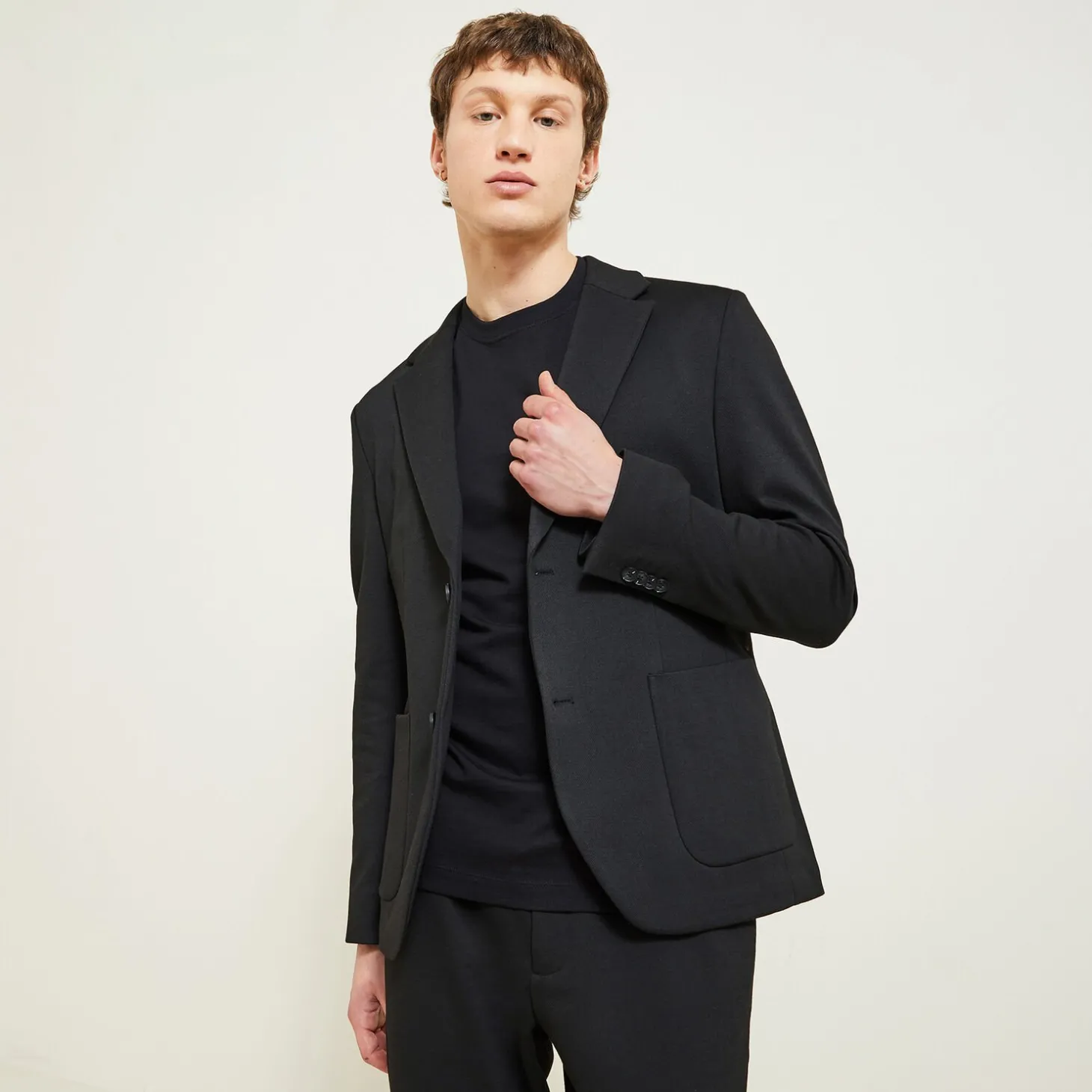 Smart Casual | Veste De Costume & Blazer-Jules Veste slim en maille Noir