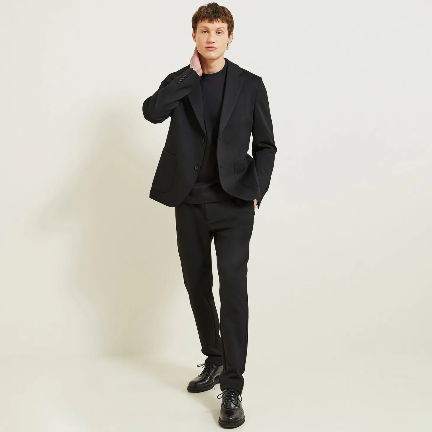 Smart Casual | Veste De Costume & Blazer-Jules Veste slim en maille Noir